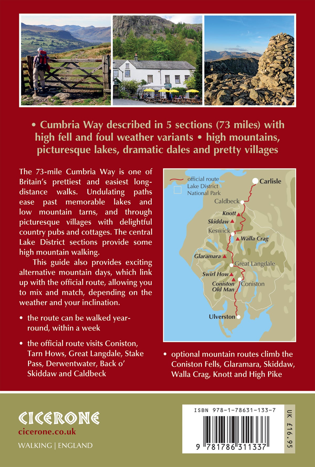 Walking The Cumbria Way - Back Cover