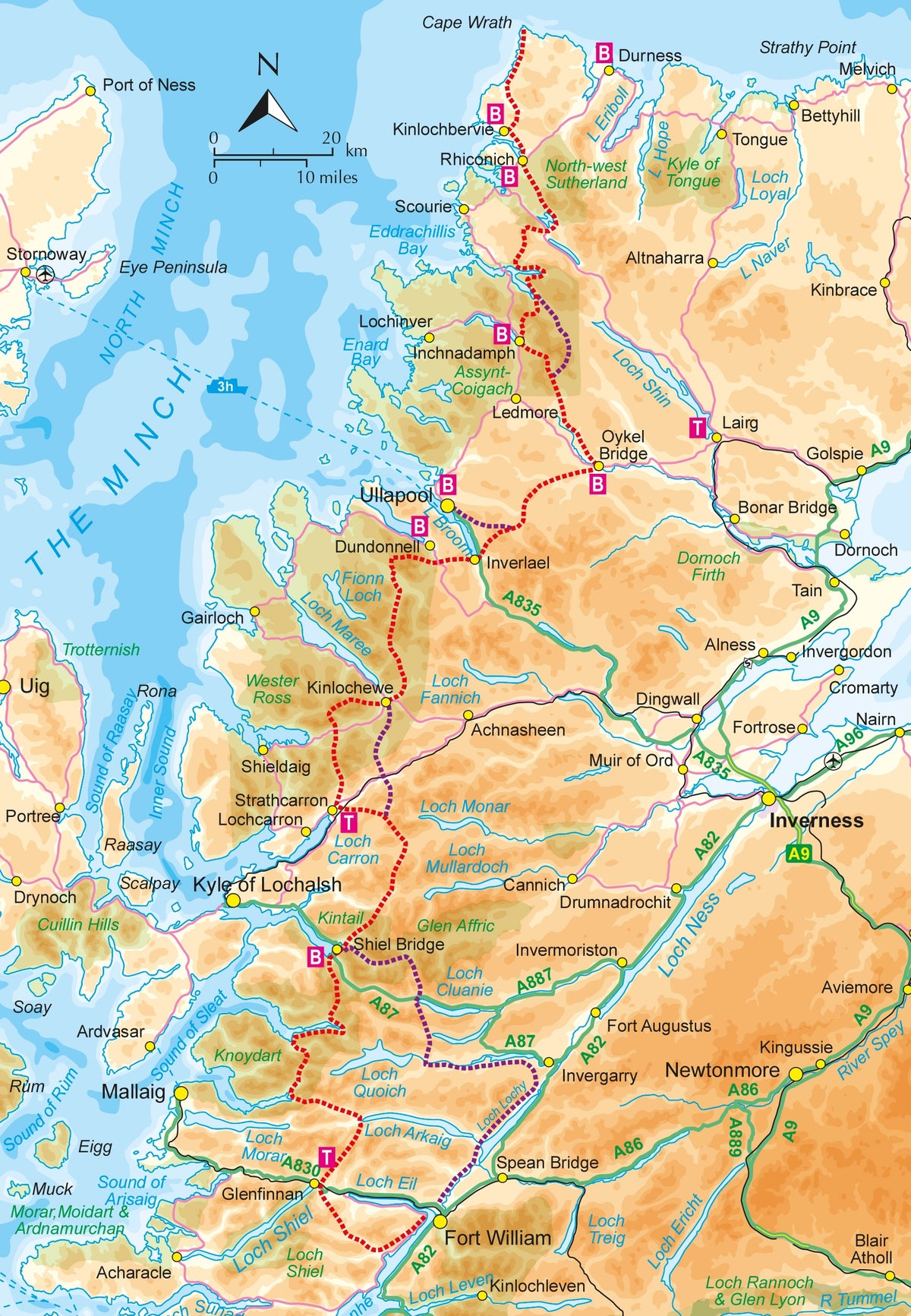 Walking the Cape Wrath Trail - Overview Map
