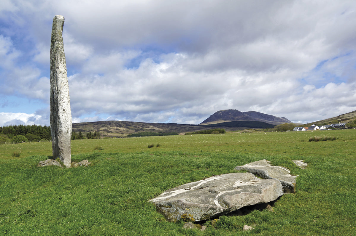 Walking on Arran - Route Photos - The ‘Druid Stone’ near Auchencar (Walk 17)