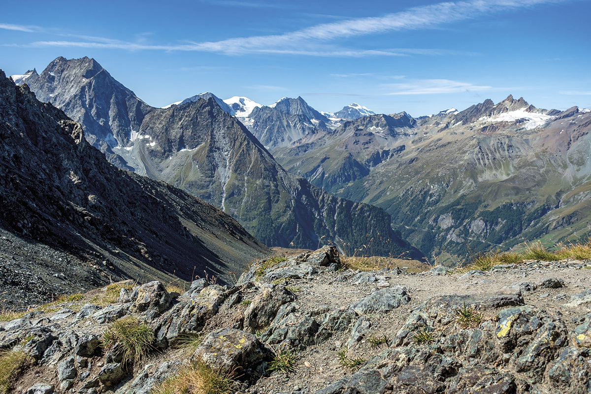 Trekking Chamonix to Zermatt - Route Photos - Looking back from the Col du Tsaté (photo: Madeline Williams) (Stage 9)