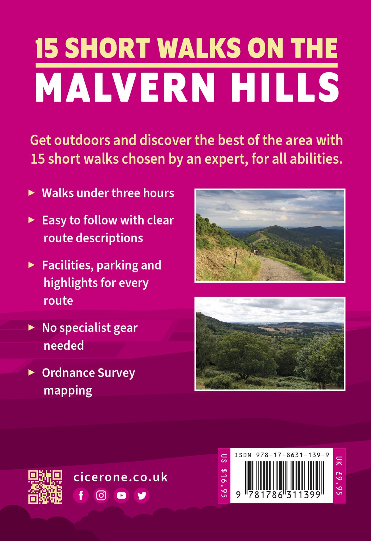 Short Walks on the Malvern Hills - Back Cover