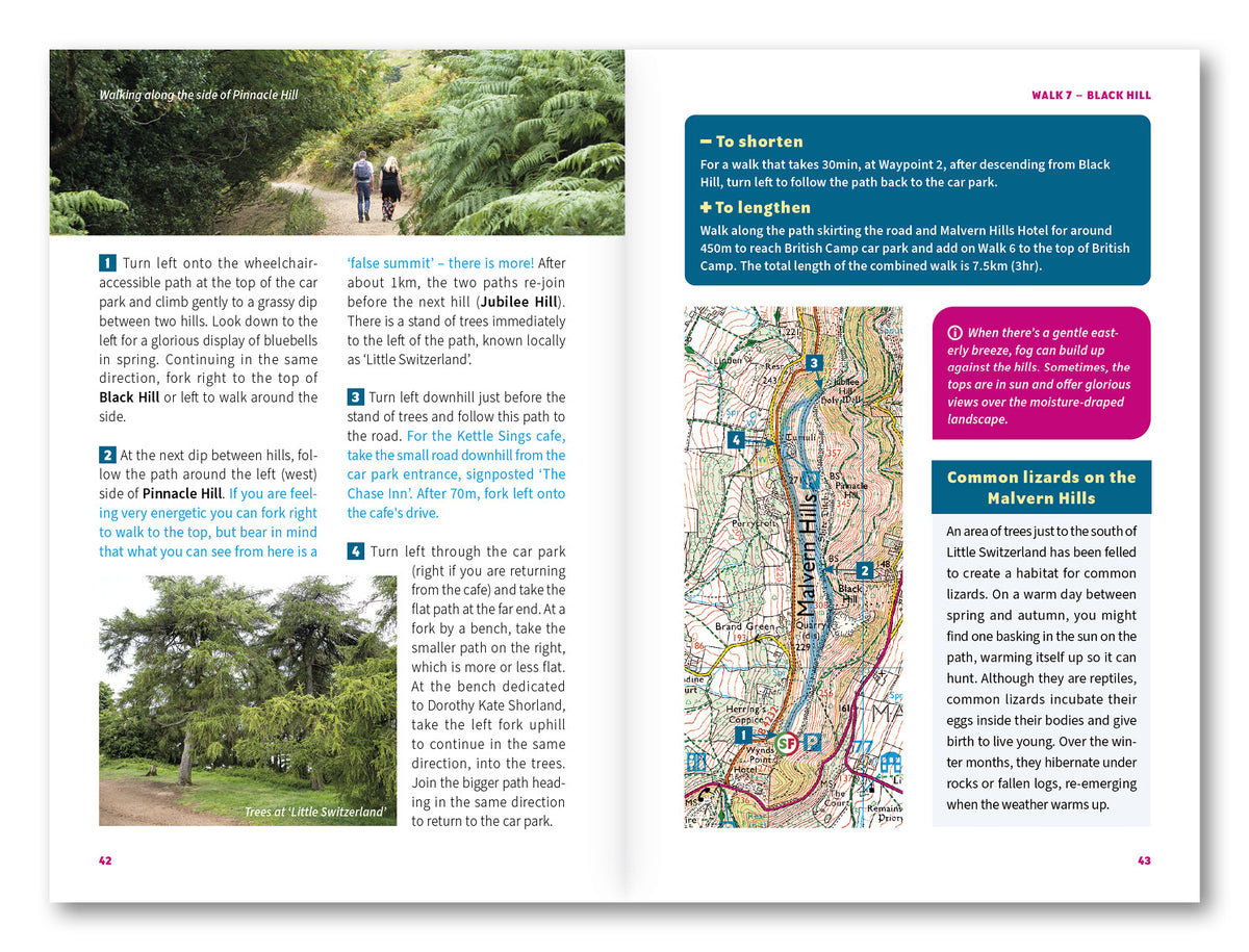 Short Walks on the Malvern Hills - Route Photos