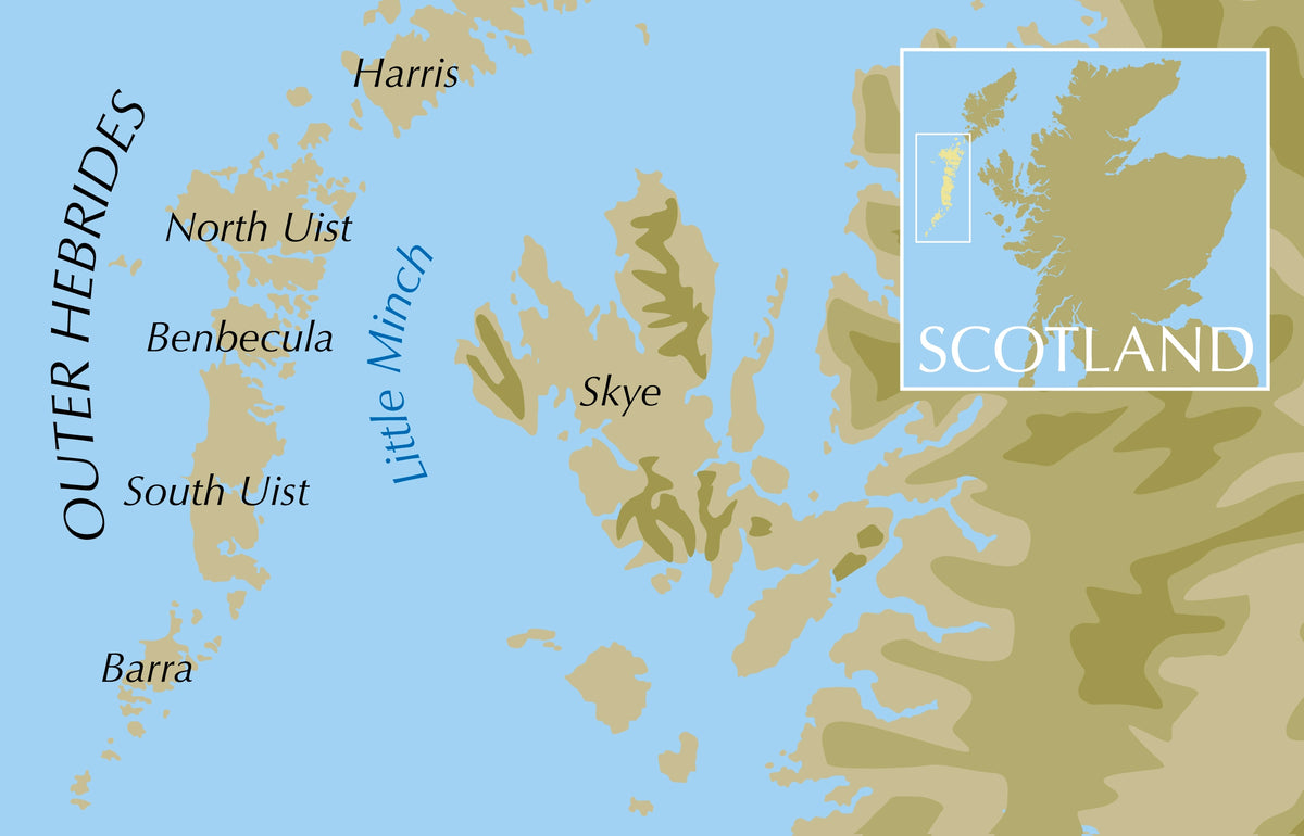 Walking on Uist and Barra - Location Map