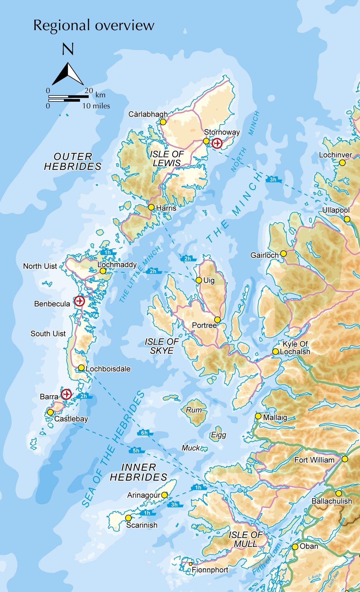 Walking on Uist and Barra - Overview Map