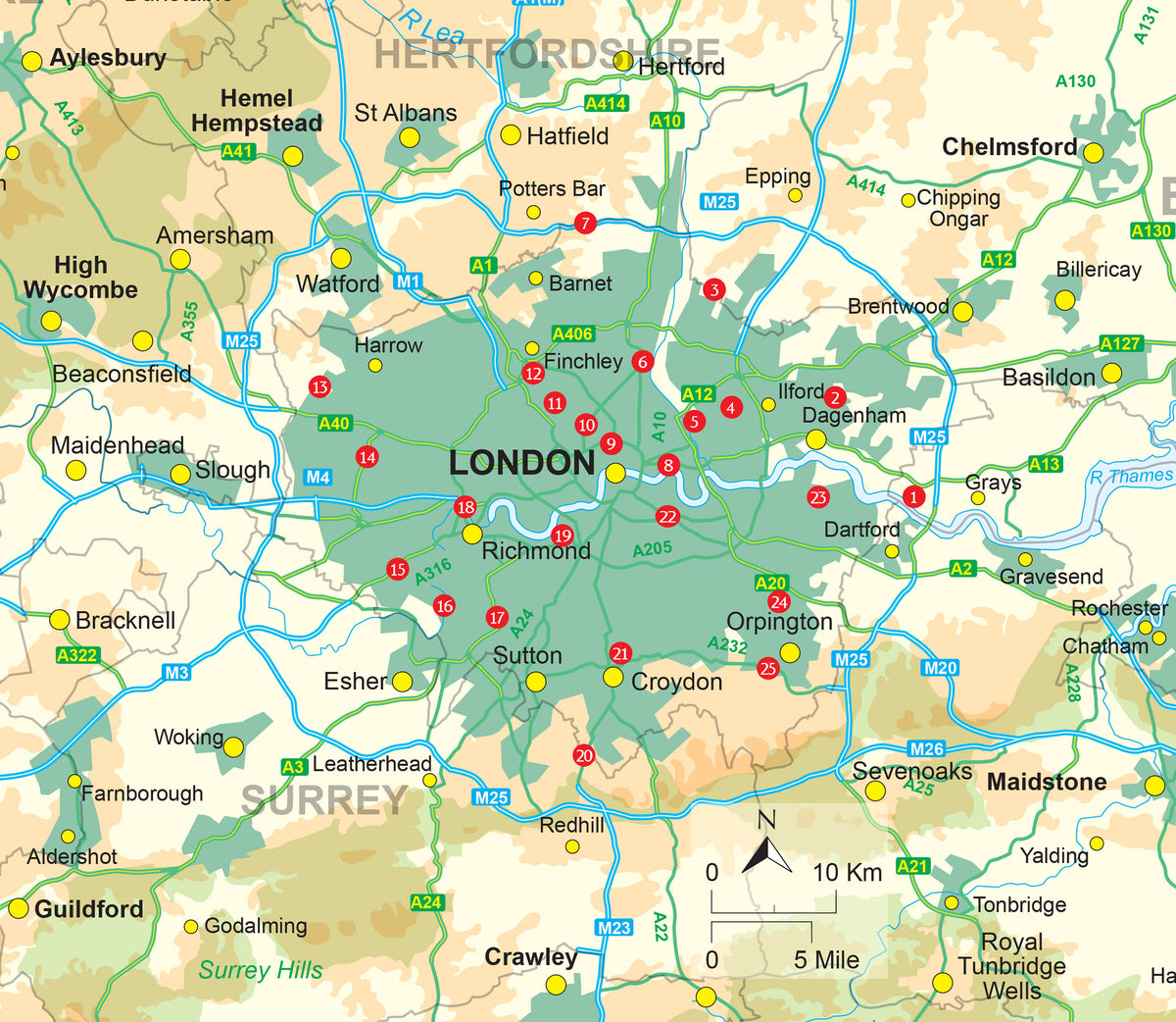 Walking in London - Overview Map
