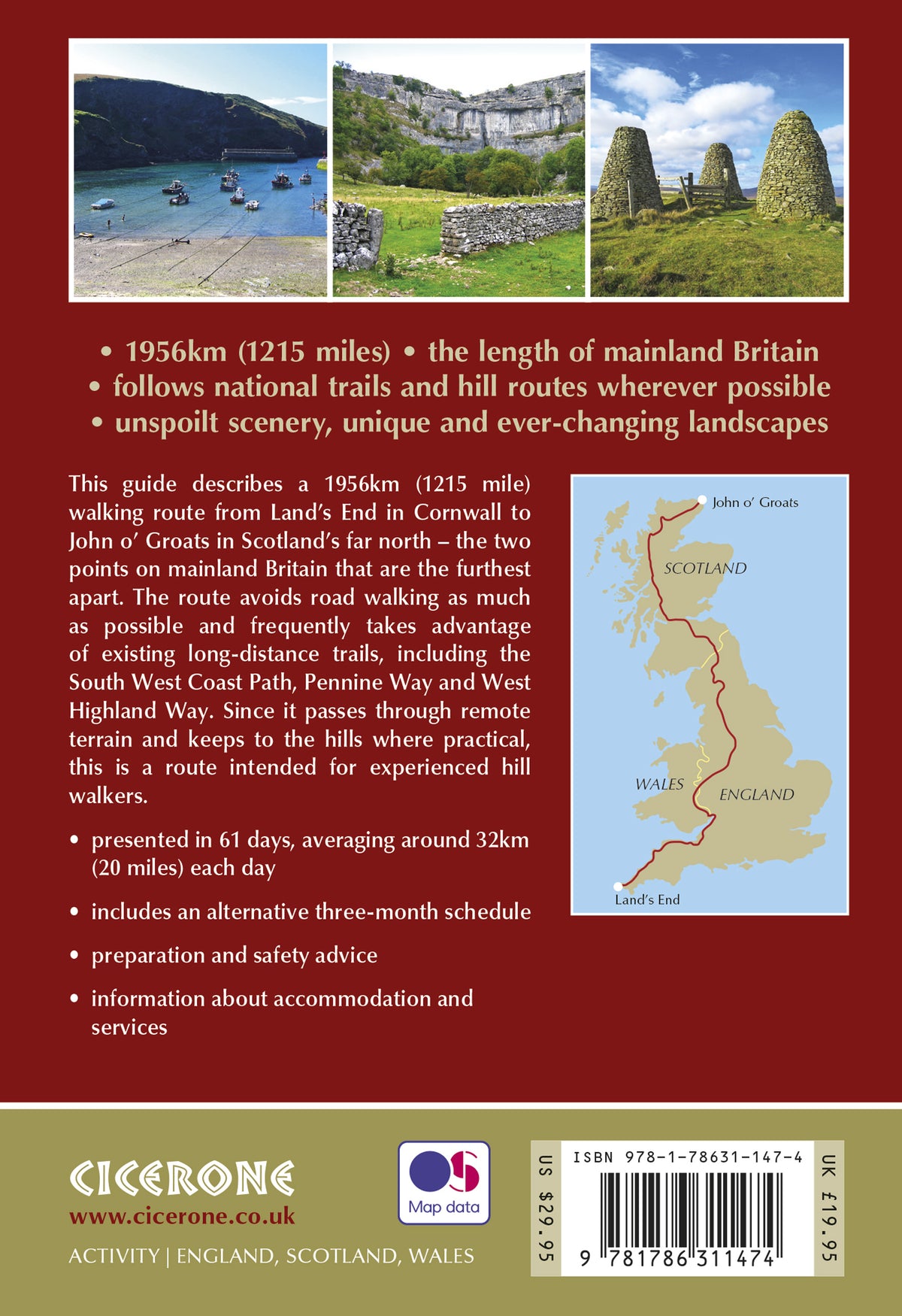Walking the End to End Trail - Back Cover