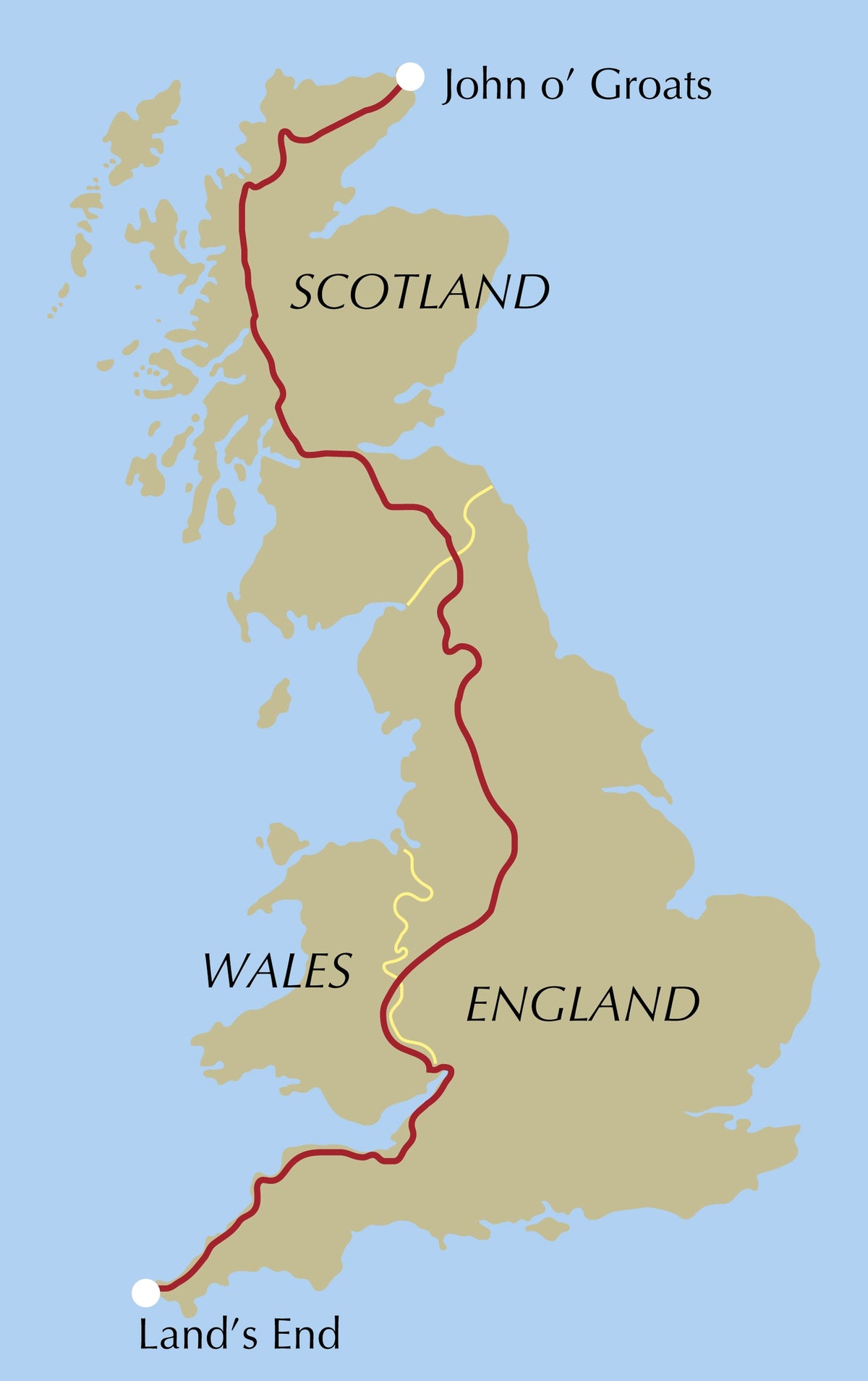 Walking the End to End Trail - Location Map