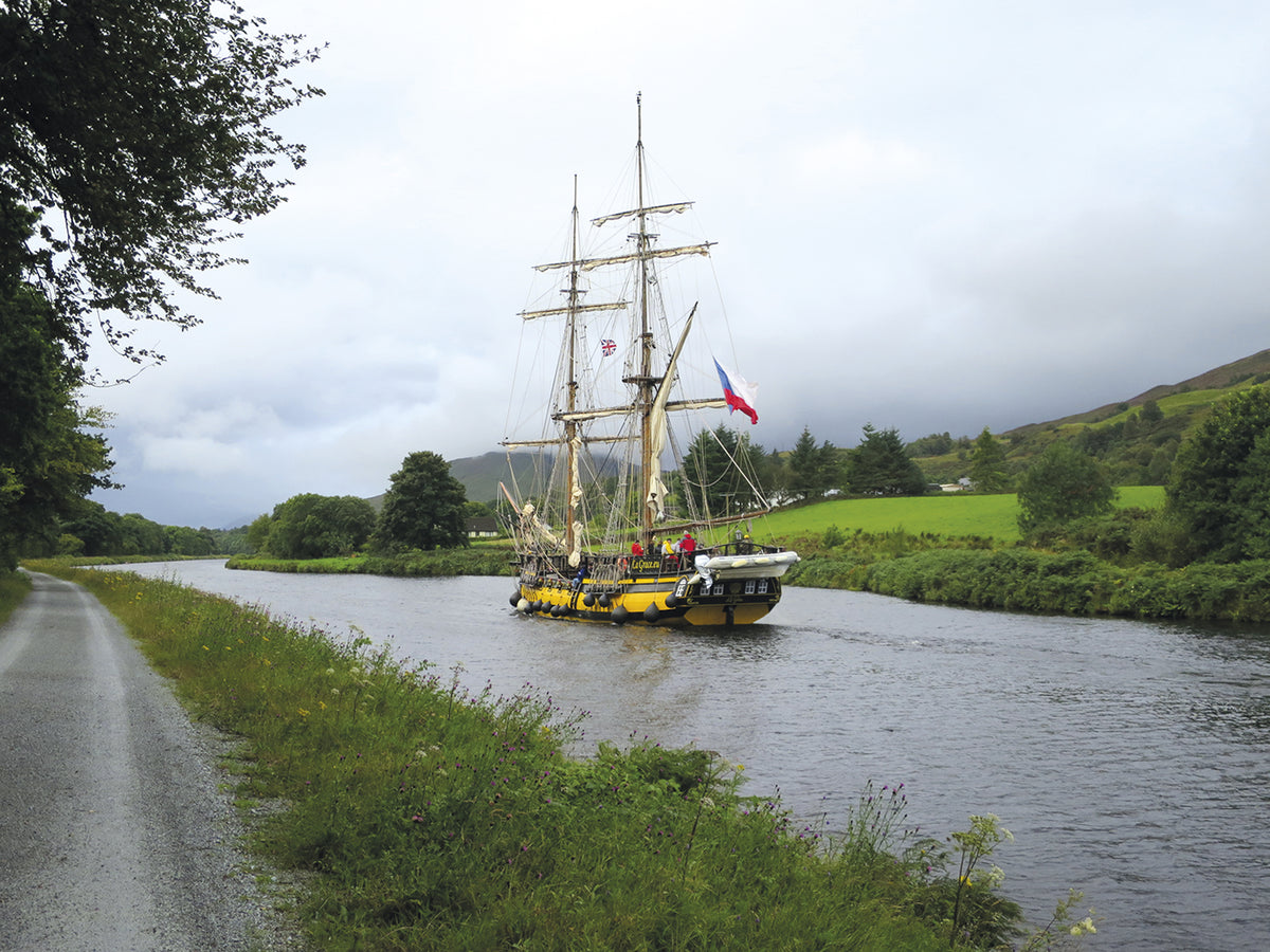 Walking the End to End Trail - Route Photos - Sailing ship La Grace, Caledonian Canal (Day 50)