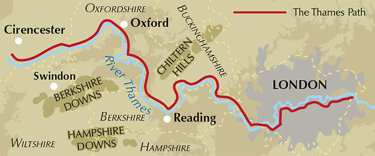 The Thames Path - Location Map