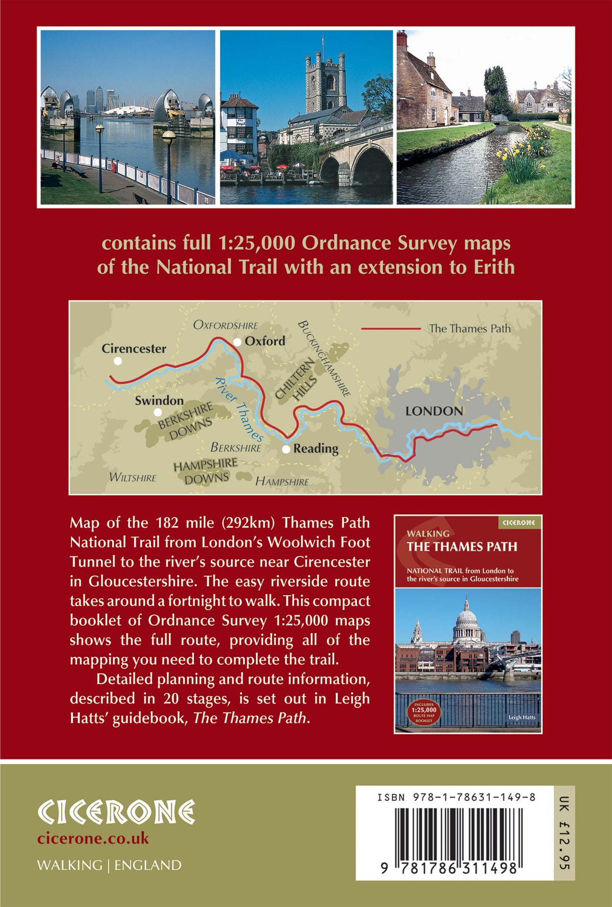 The Thames Path Map Booklet - Back Cover