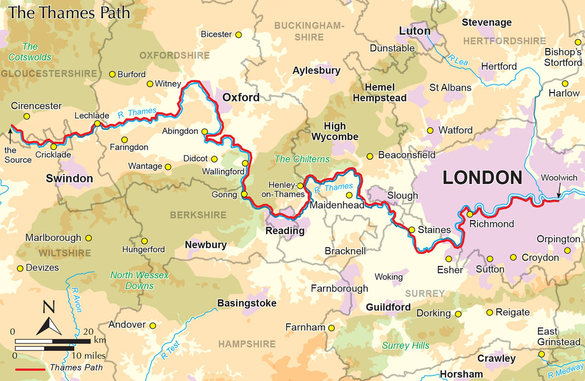 The Thames Path Map Booklet - Overview Map