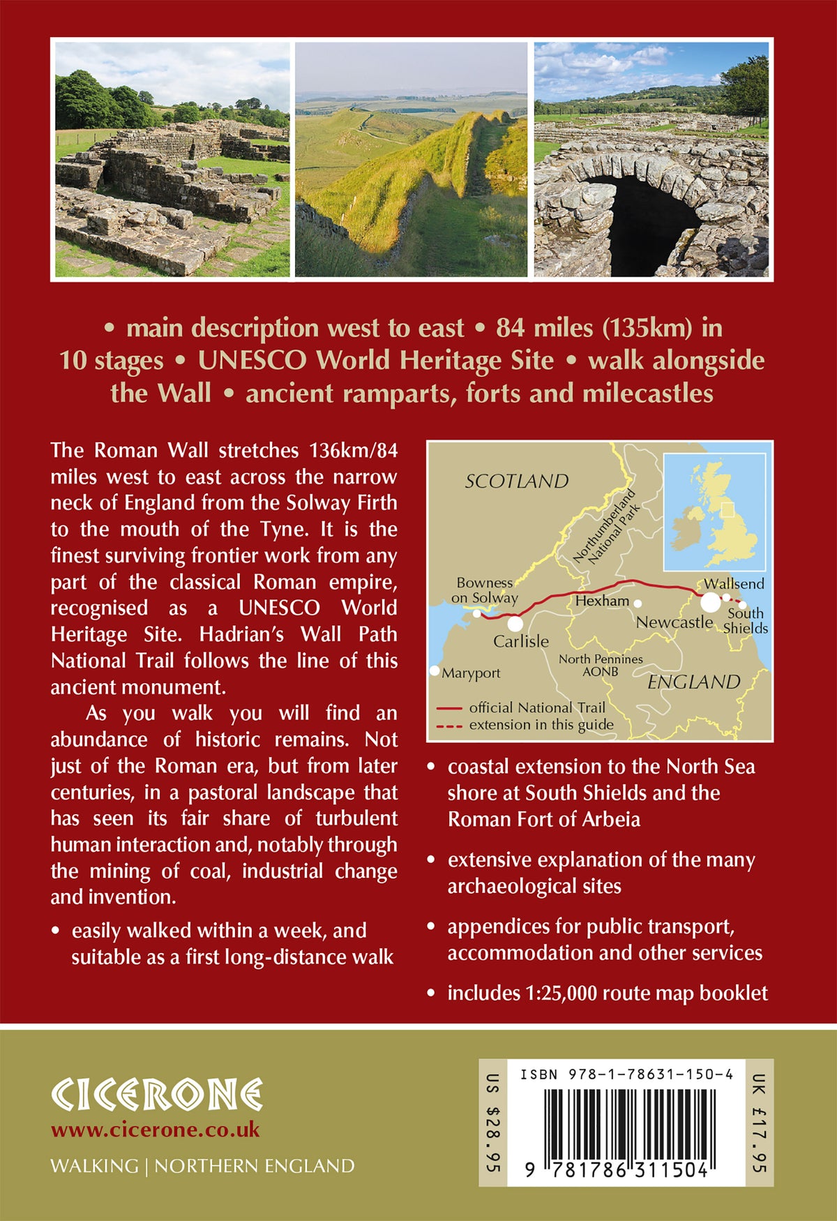 Hadrian's Wall Path - Back Cover