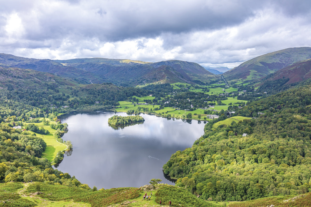 Short Walks in the Lake District: Windermere Ambleside and Grasmere - Route Photos - Bird’s eye views of Grasmere and Dunmail Raise
