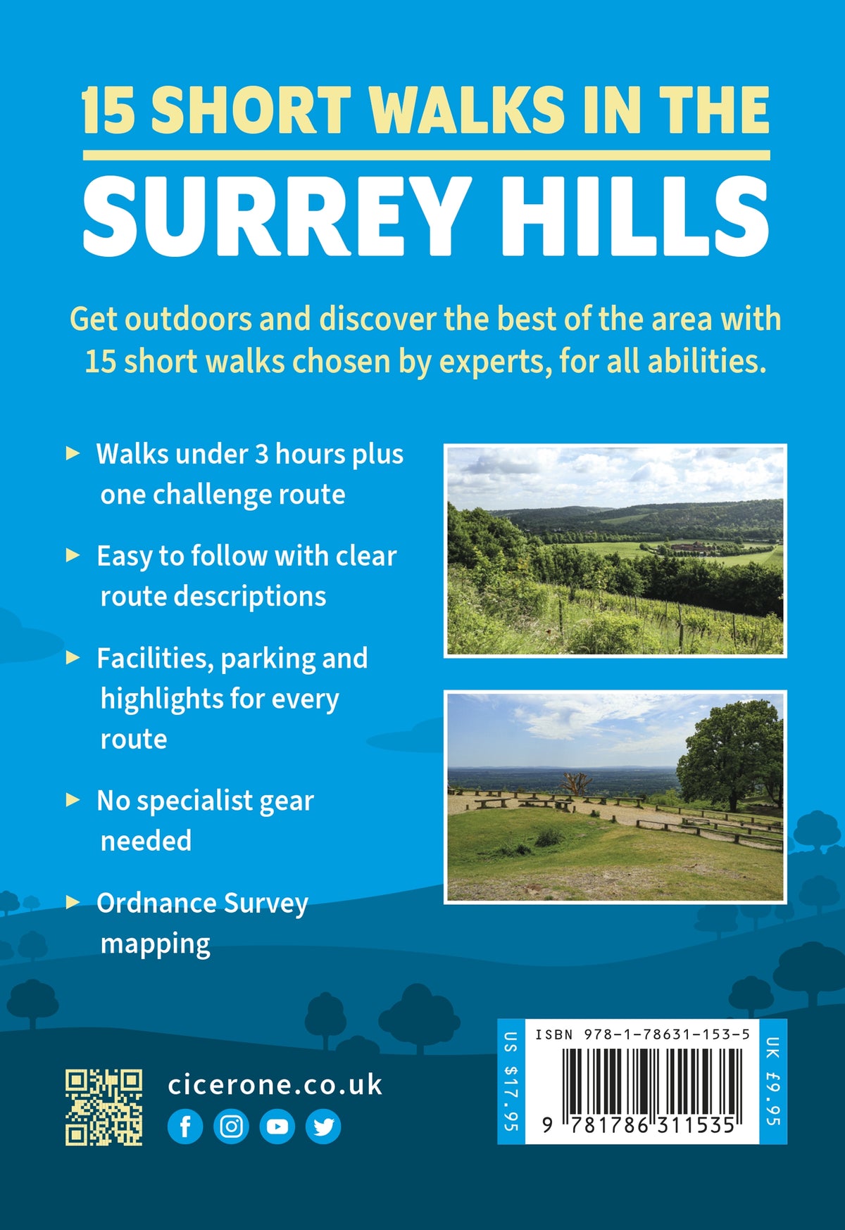 Short Walks in the Surrey Hills - Back Cover