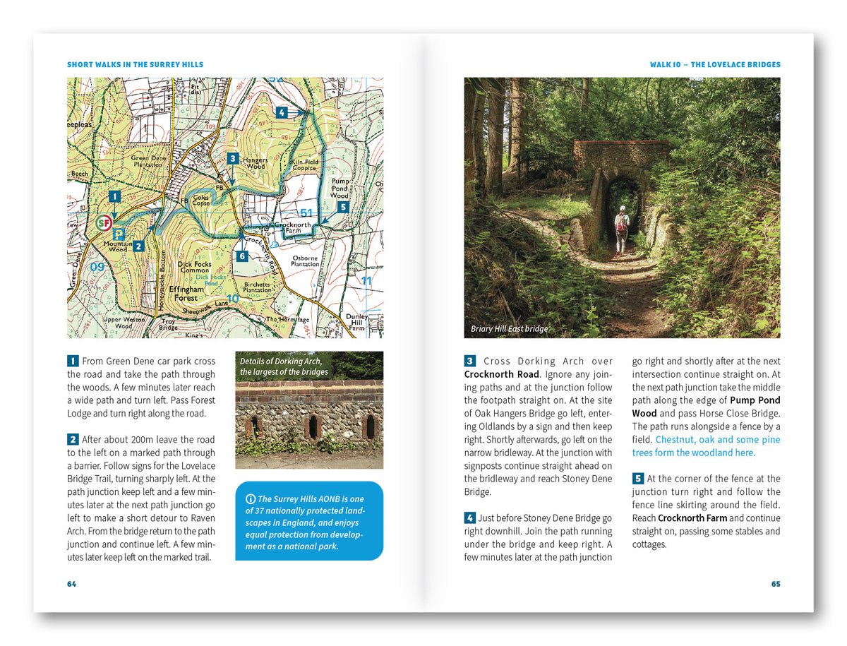 Short Walks in the Surrey Hills - Route Photos