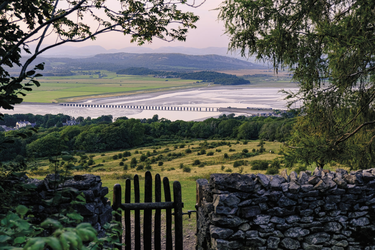 Short Walks in Arnside and Silverdale - Route Photos - The estuary and viaduct from Arnside Knott (Walk 3)