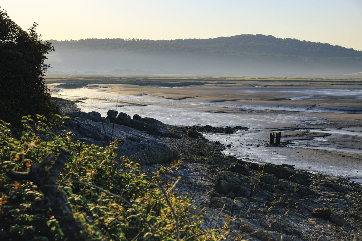 Short Walks in Arnside and Silverdale - Route Photos - Looking across the estuary to Warton Crag (Walk 10)