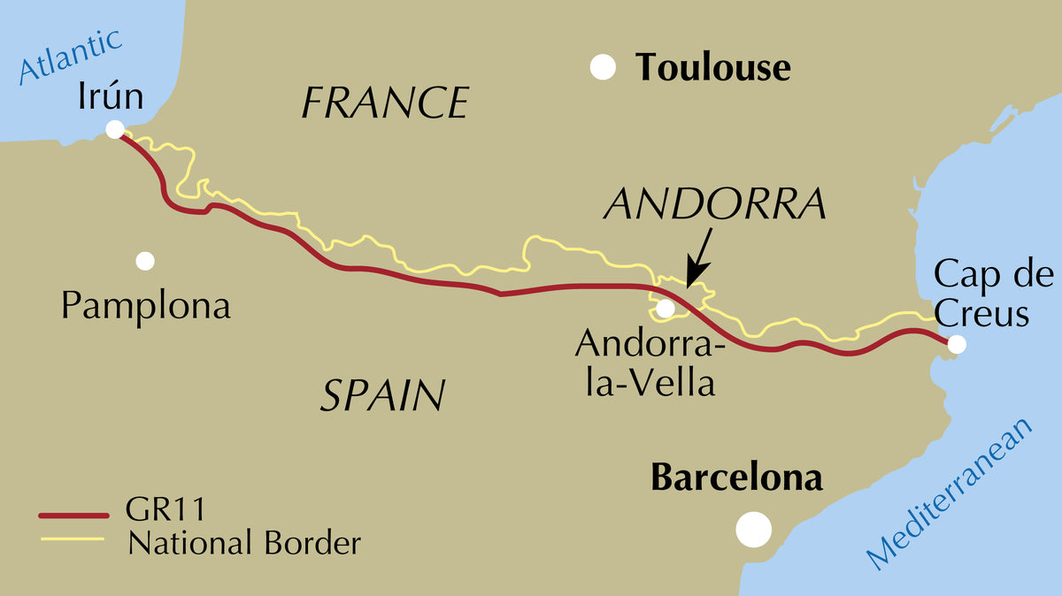Trekking the GR11 Trail - Location Map