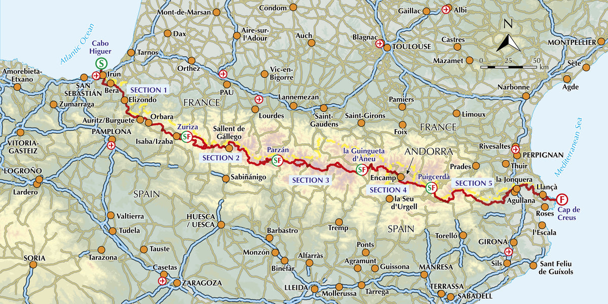 Trekking the GR11 Trail - Overview Map