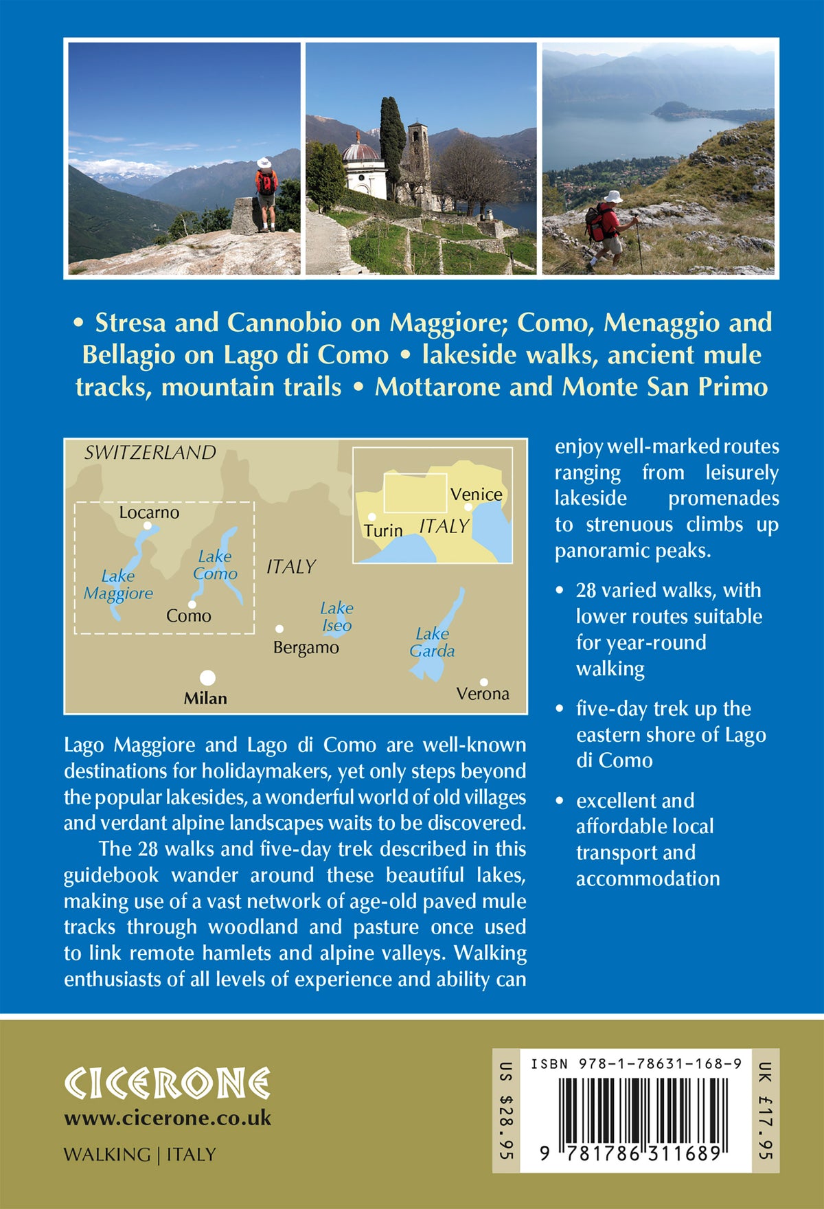 Walking Lake Como and Maggiore - Back Cover