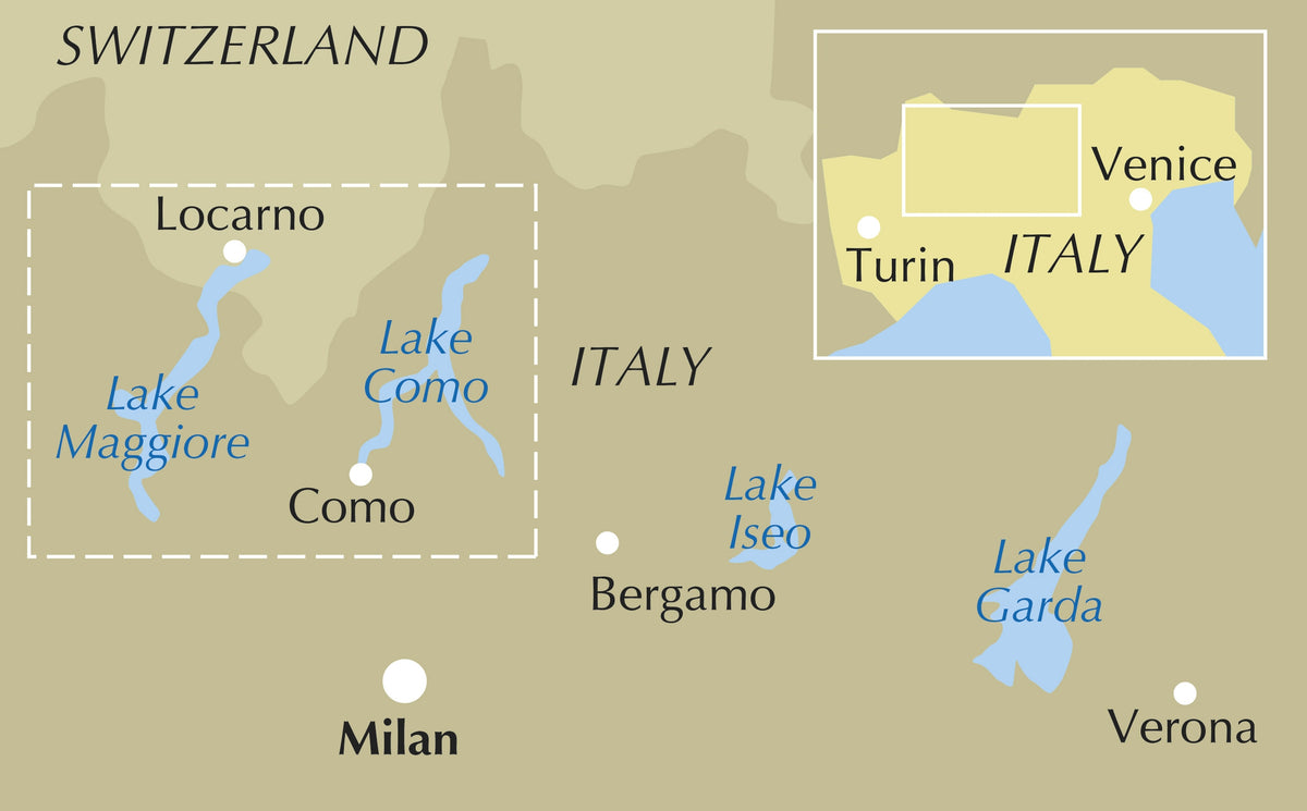 Walking Lake Como and Maggiore - Location Map