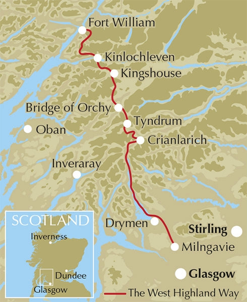 The West Highland Way - Location Map