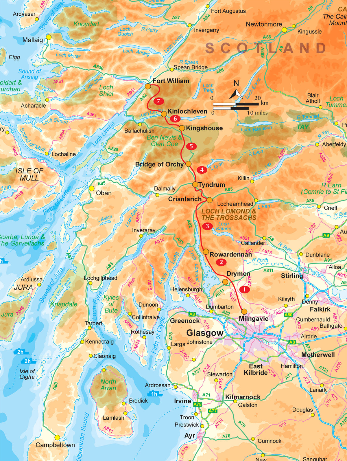The West Highland Way - Overview Map