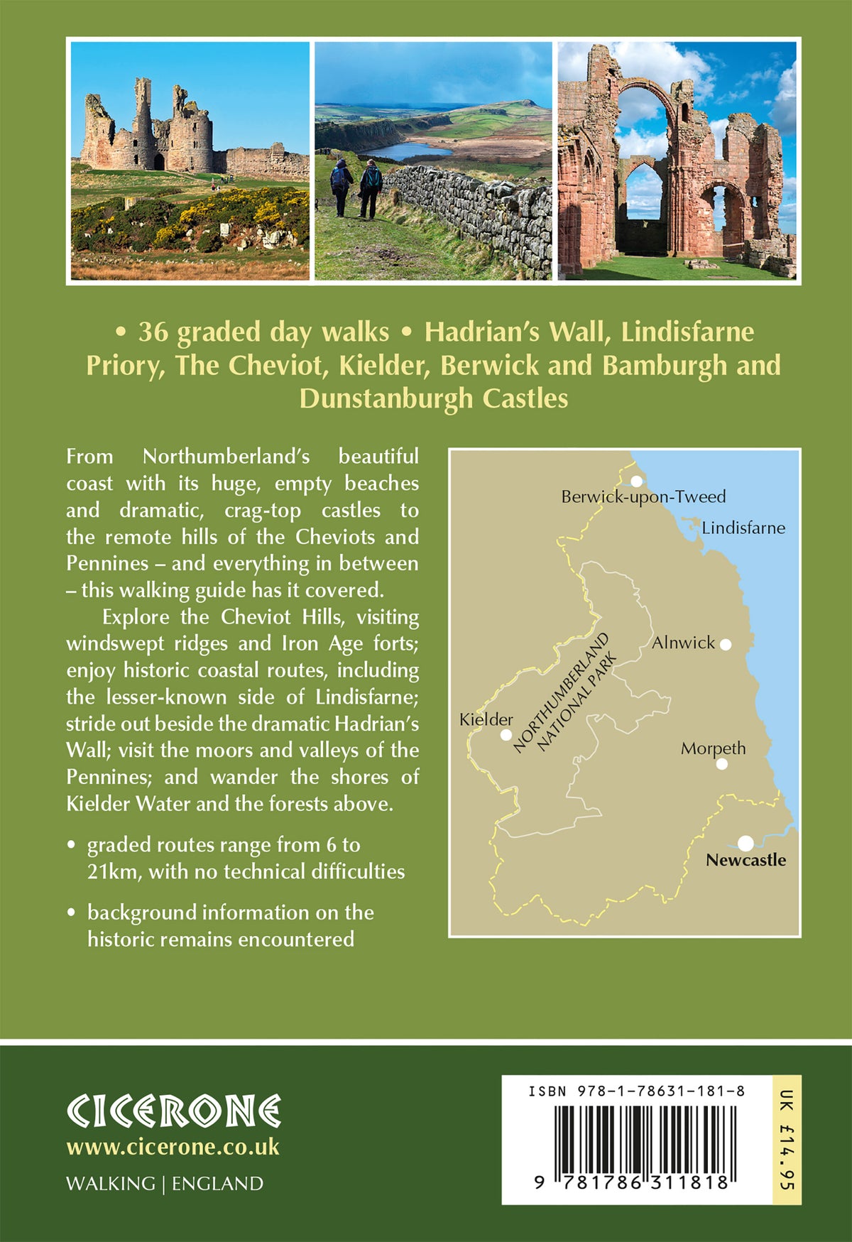 Walking in Northumberland - Back Cover