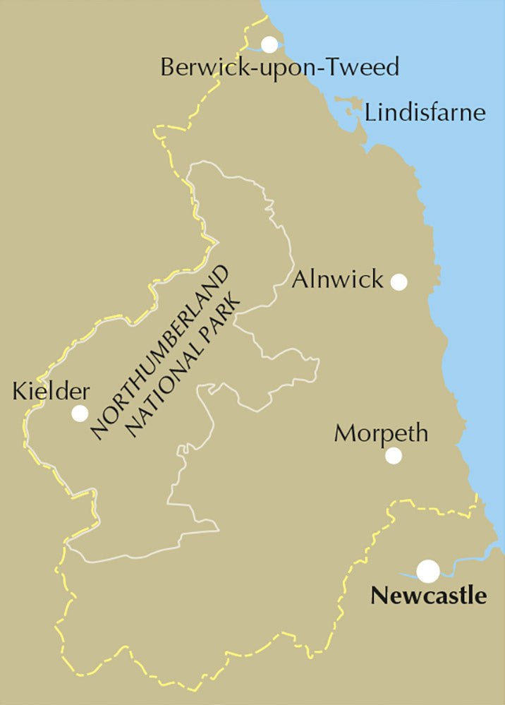 Walking in Northumberland - Location Map