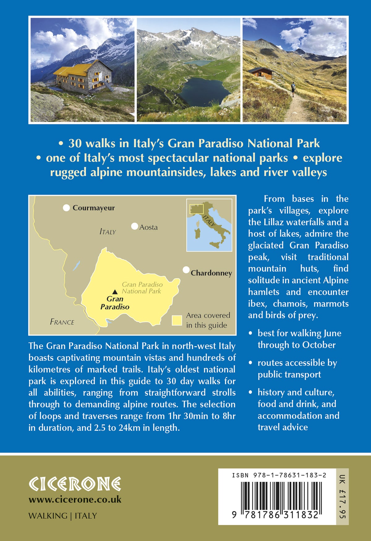 Walking Gran Paradiso National Park - Back Cover