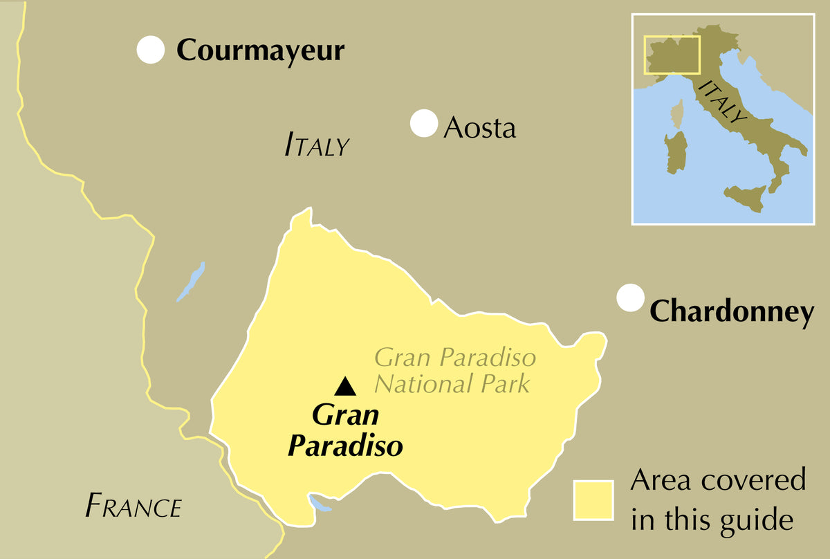 Walking Gran Paradiso National Park - Location Map