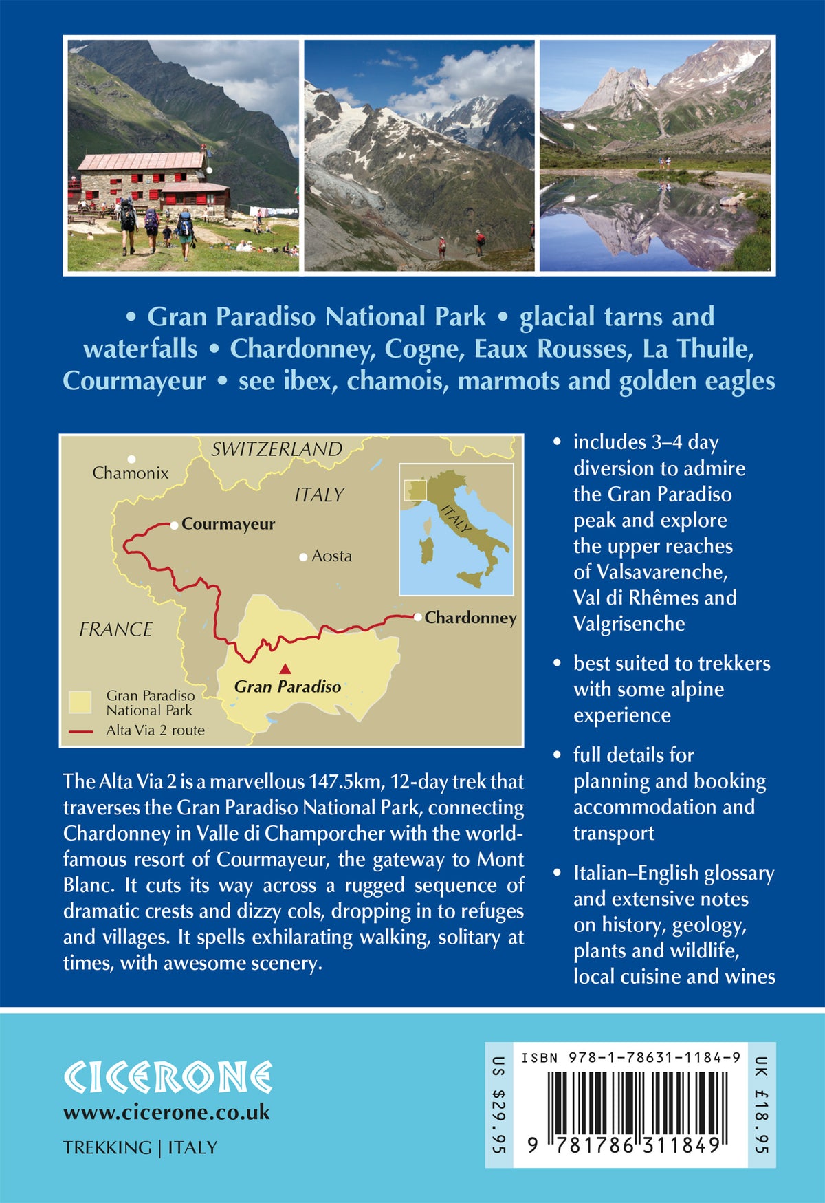 Trekking Gran Paradiso: Alta Via 2 - Back Cover