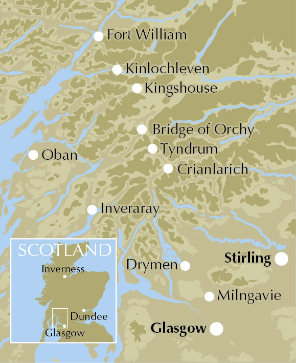 Not the West Highland Way: A Mountain High Way - Location Map