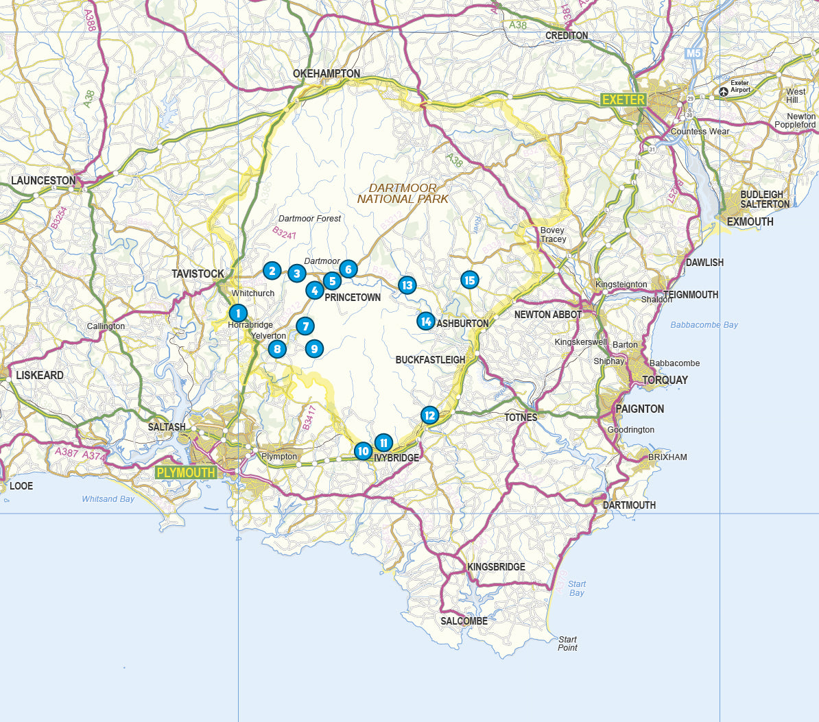 15 Short Walks on Dartmoor South - Ivybridge and Princetown