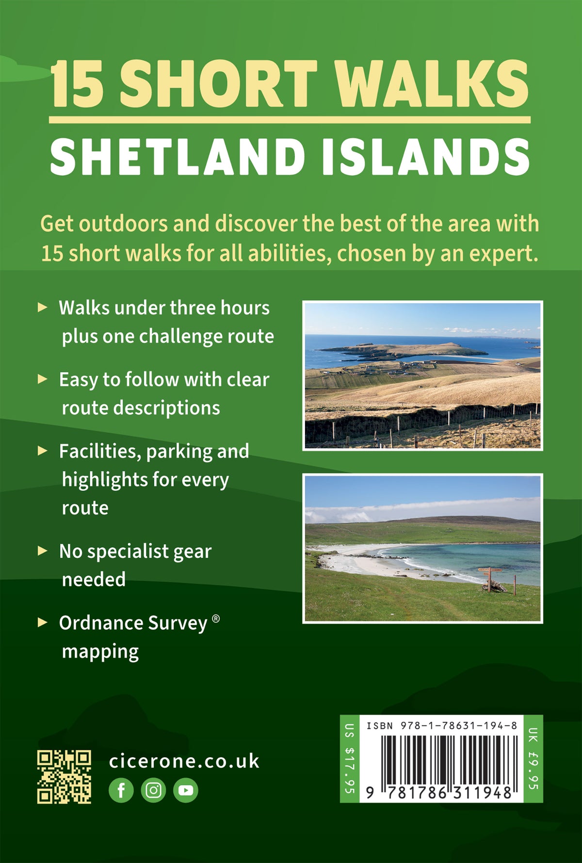 Short Walks on the Shetland Islands - Back Cover