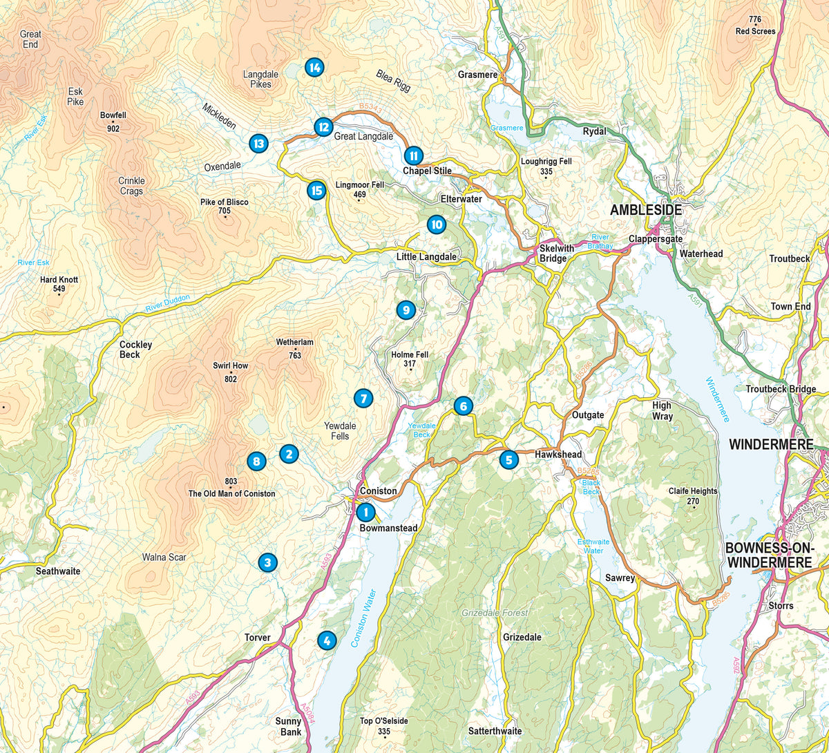15 Short Walks Lake District - Coniston and Langdale