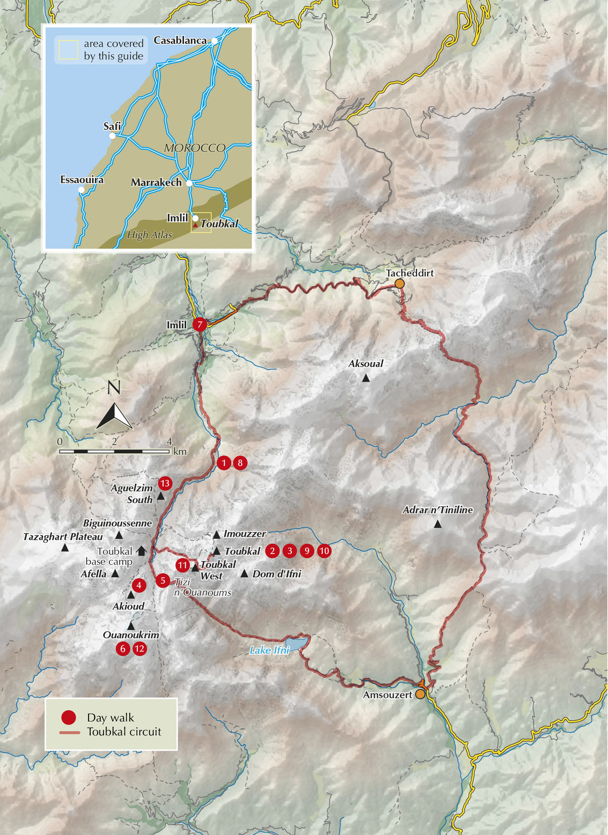 Climbing Toubkal - Overview Map