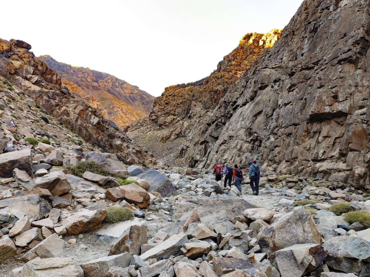 Climbing Toubkal - Route Photos - Hiking through the gorge on the Toubkal Circuit