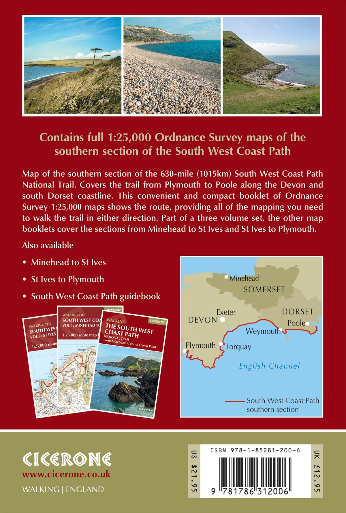 South West Coast Path Map Booklet - Vol 3: Plymouth to Poole - Back Cover