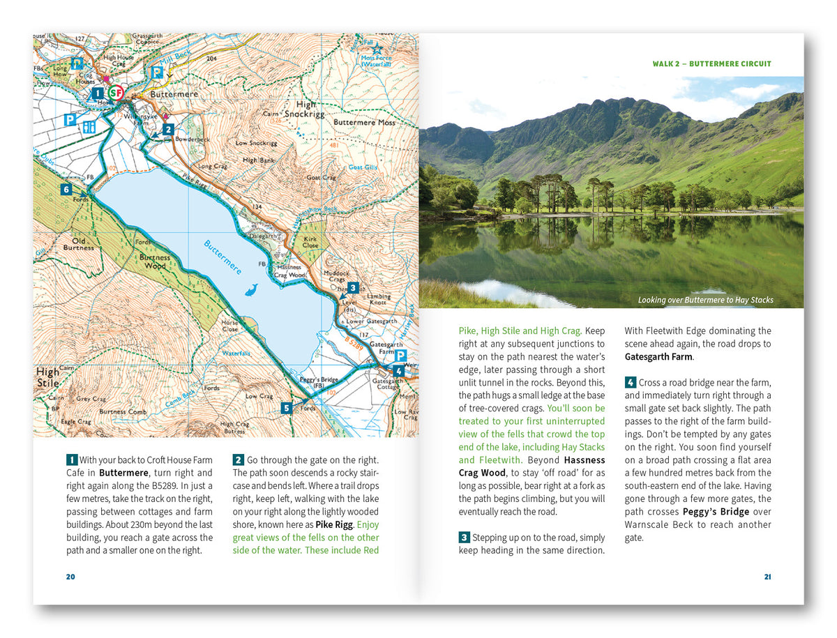 Short Walks in the Lake District: Keswick, Borrowdale and Buttermere - Route Photos
