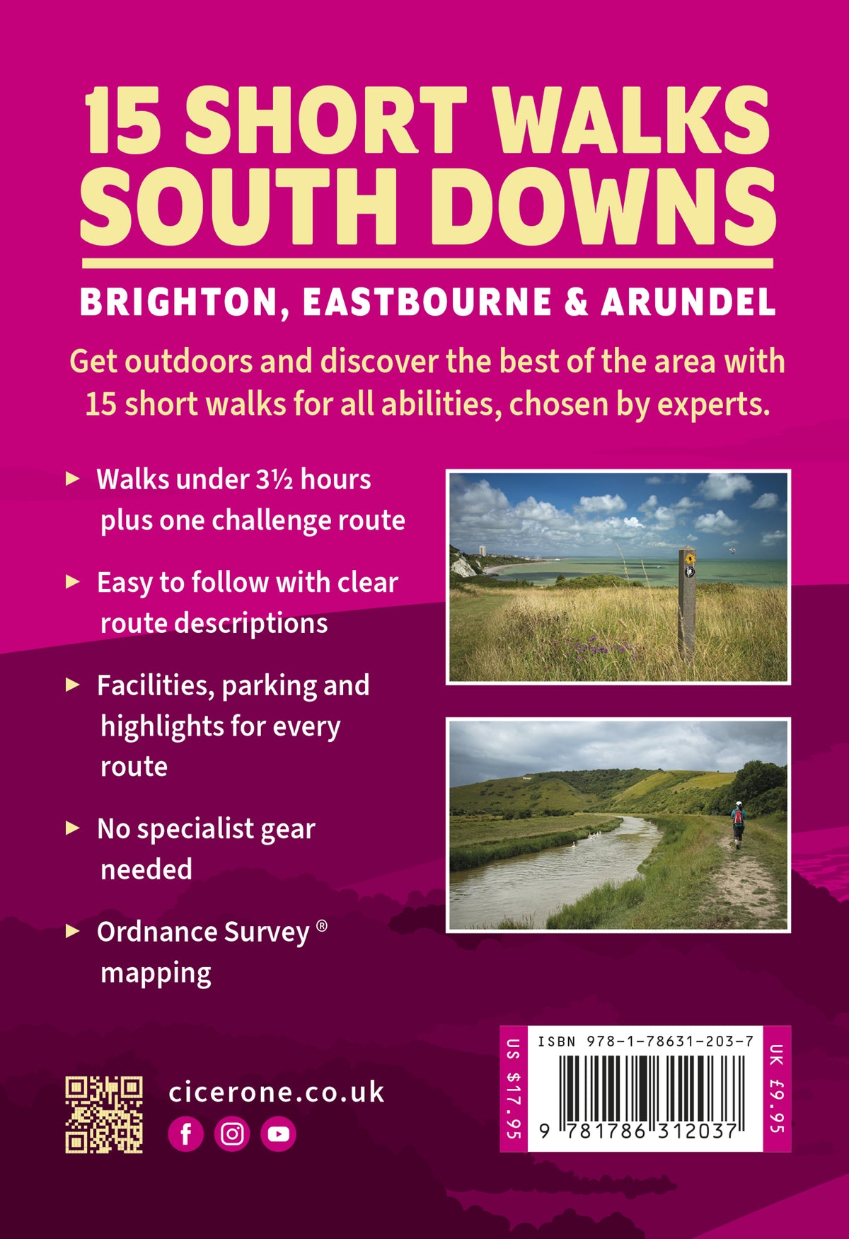 Short Walks in the South Downs: Brighton, Eastbourne and Arundel - Back Cover