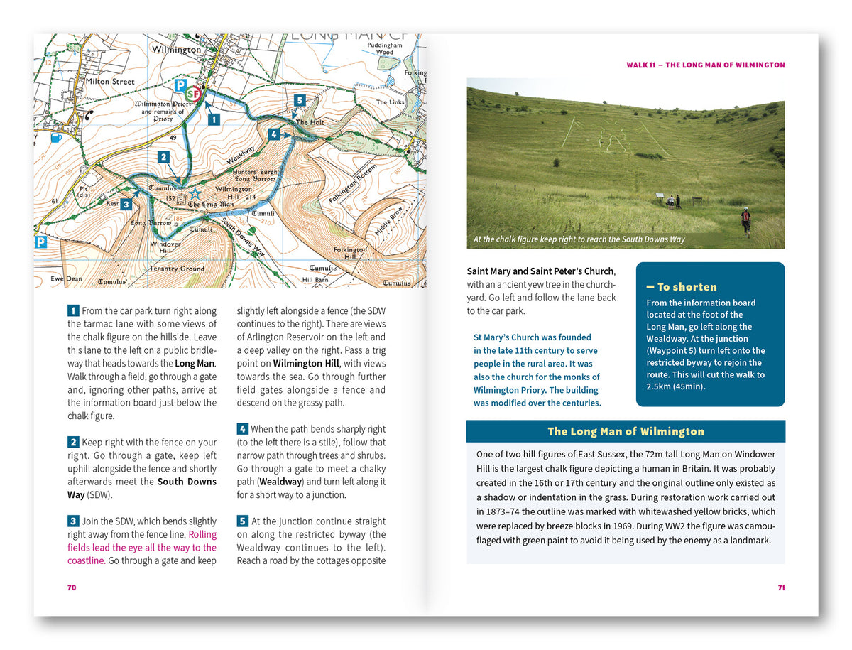 Short Walks in the South Downs: Brighton, Eastbourne and Arundel - Route Photos