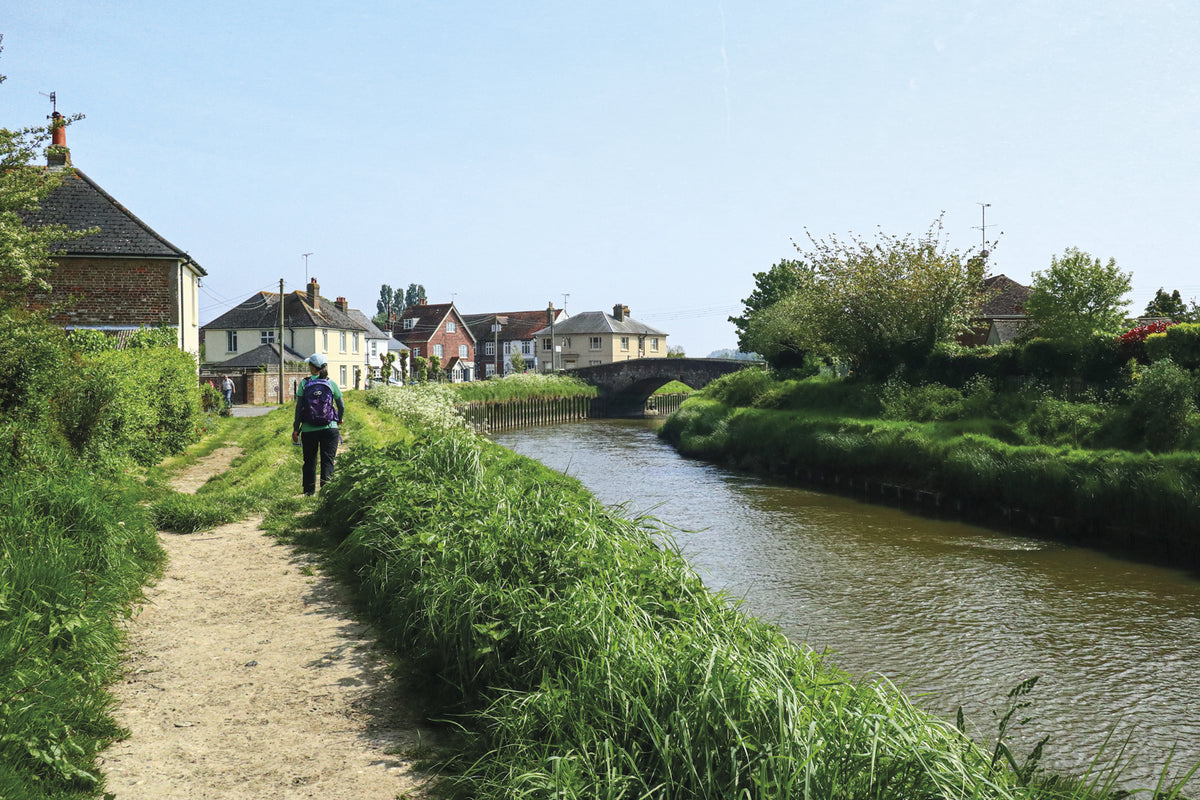 Short Walks in the South Downs: Brighton, Eastbourne and Arundel - Route Photos - Arriving in Upper Beeding alongside the River Adur (Walk 5)