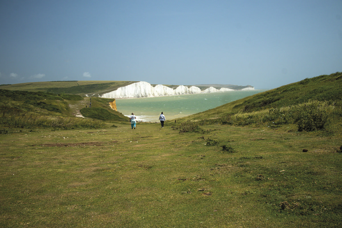 Short Walks in the South Downs: Brighton, Eastbourne and Arundel - Route Photos - Approaching Hope Gap with spectacular views of the Seven Sisters (Walk 13)