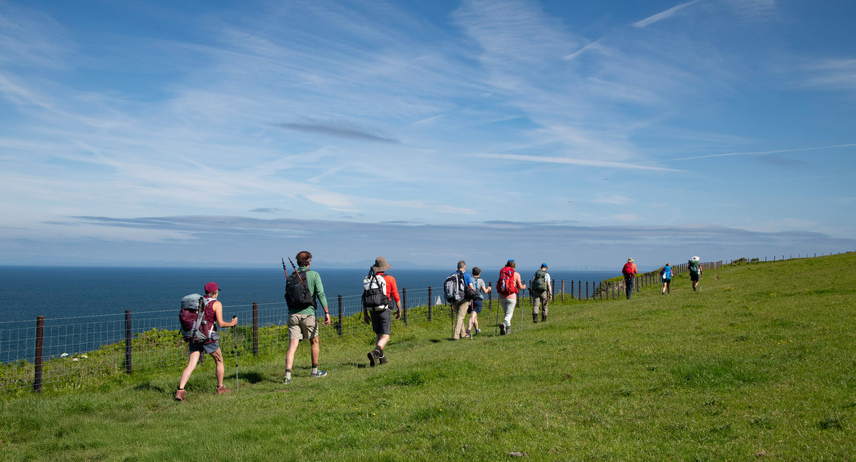 Walking the Coast to Coast Path - Route Photos - Striding out along St Bees Head