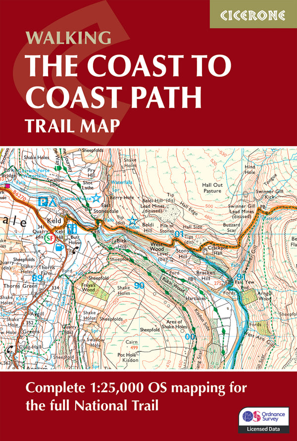 Walking the Coast to Coast Path Trail Map