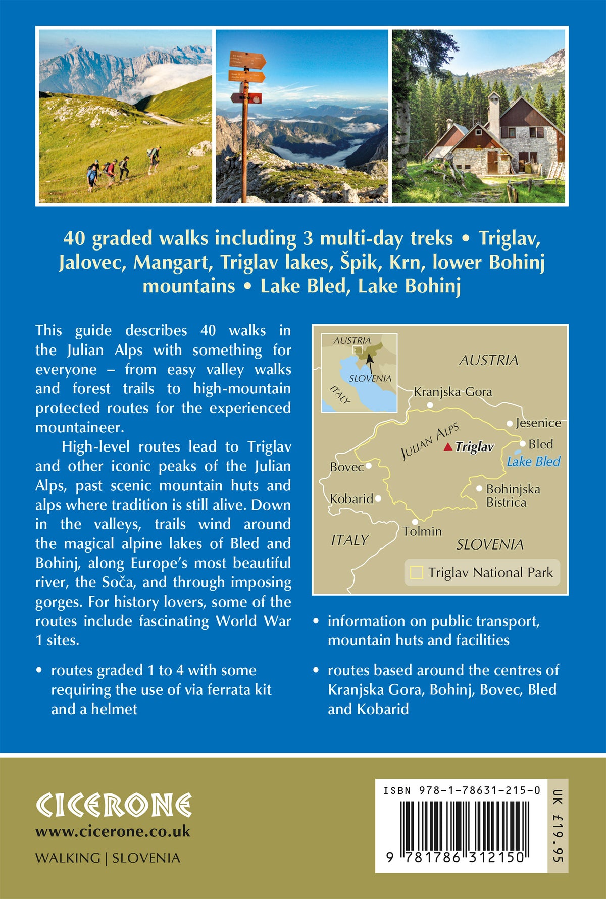 Walking the Julian Alps of Slovenia - Back Cover