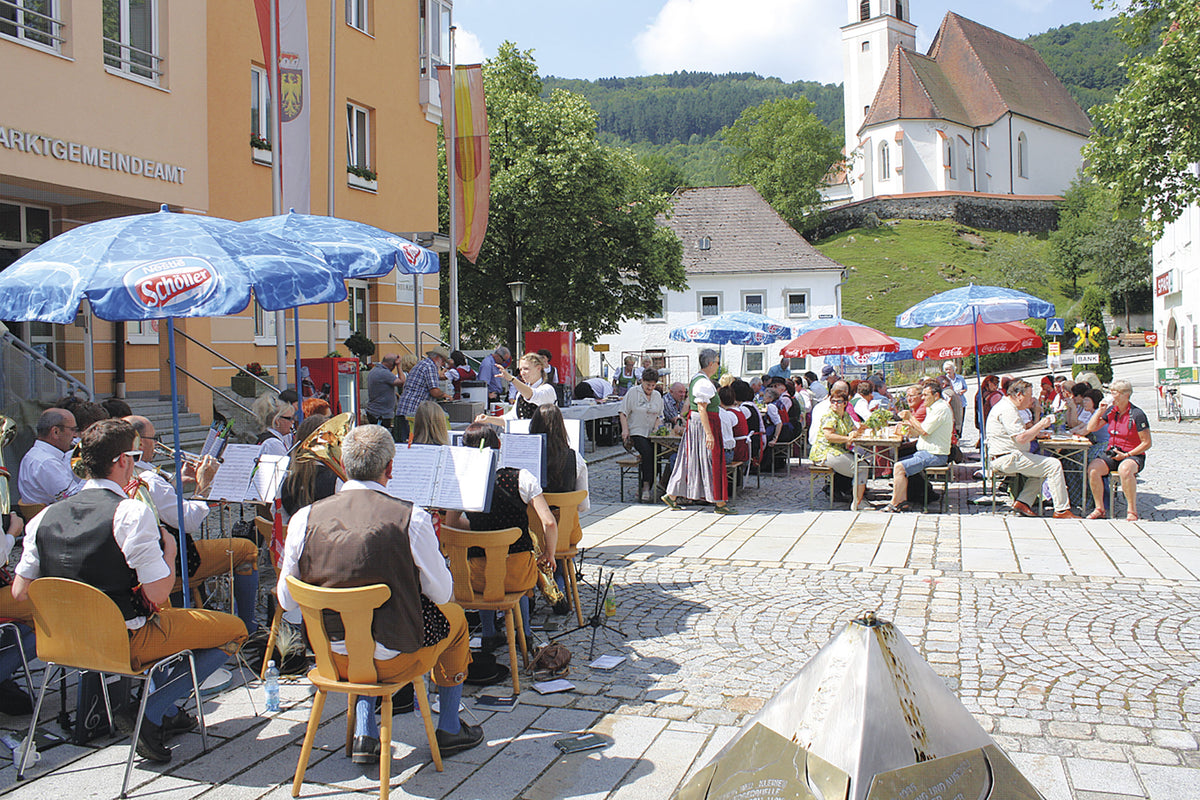 The Danube Cycleway Volume 1 - Route Photos - A village festival in Engelhartszell (Stage 15)