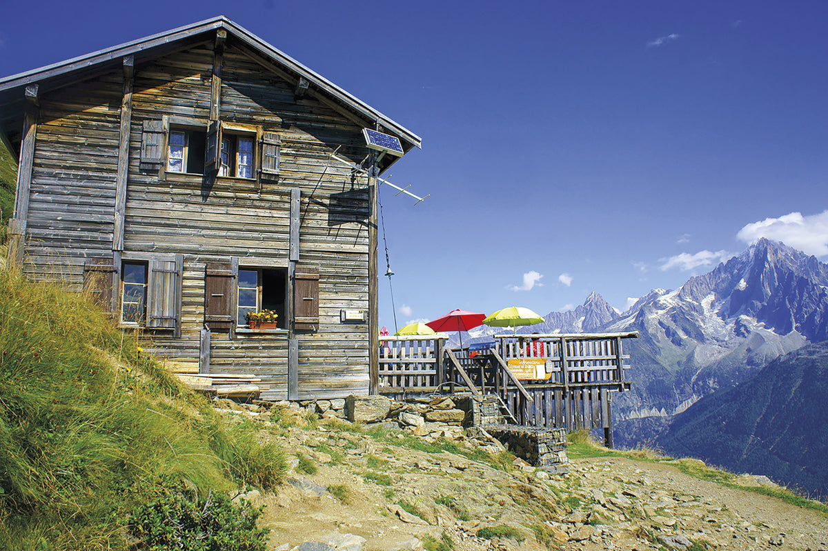 Trekking the Tour du Mont Blanc - Route Photos - The wonderfully sited Refuge Bellachat. If you can get in, it’s well worth staying for the evening and morning views (Photo: Kev Reynolds) (Stage 11)