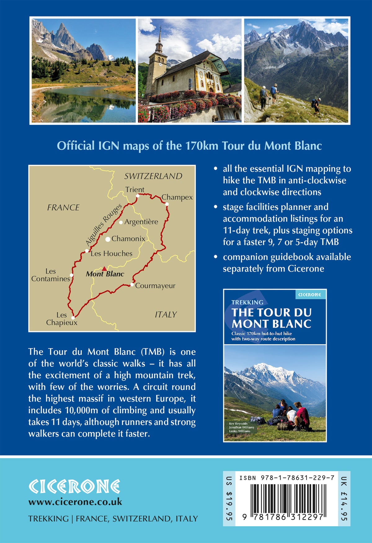 Tour du Mont Blanc Map Booklet - Back Cover